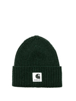 Dark Green Wool Beanie Hat 1
