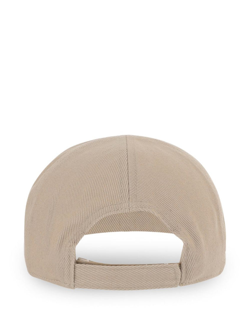Beige Embroided Logo Baseball Cap 2