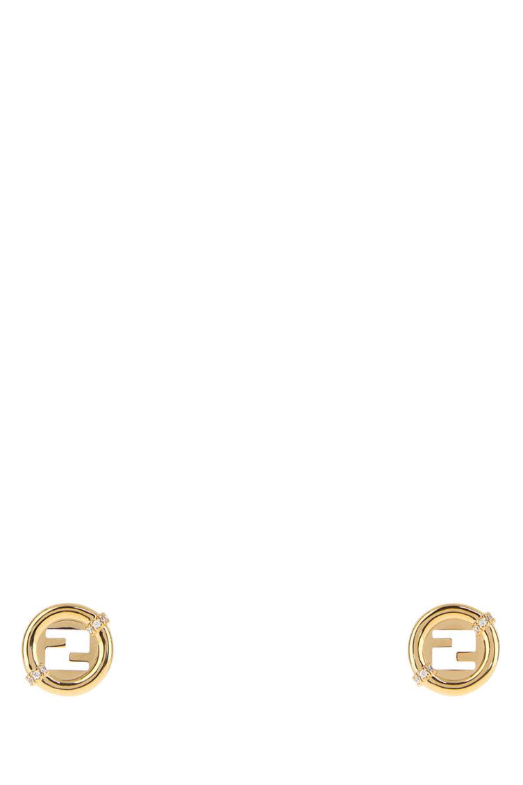 Golden Logo Stud Earrings 1