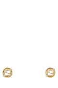 Golden Logo Stud Earrings 1