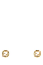 Golden Logo Stud Earrings 1