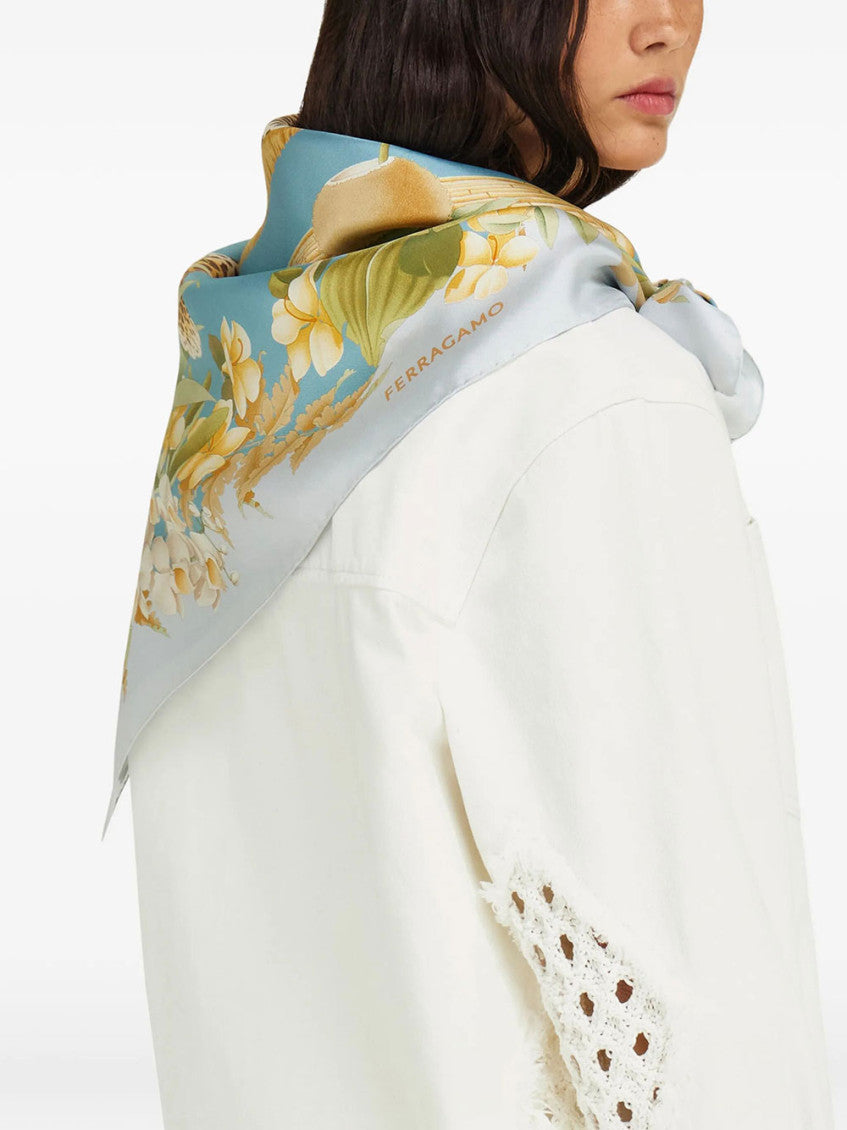 Blue Heritage Printed Scarf 2