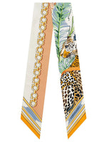 Orange Felini Printed Bandana Scarf 1