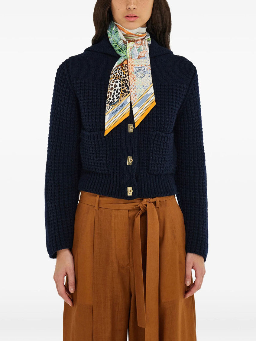 Orange Felini Printed Bandana Scarf 2