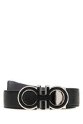 Black Logo Buckle Reversible Belt 1