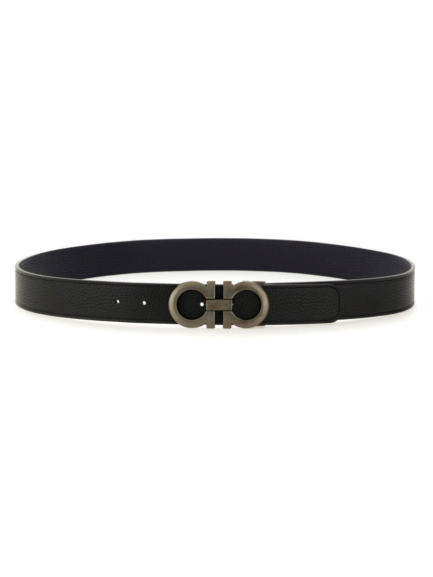 Black Gancini Cut To Size Reversible Belt 1