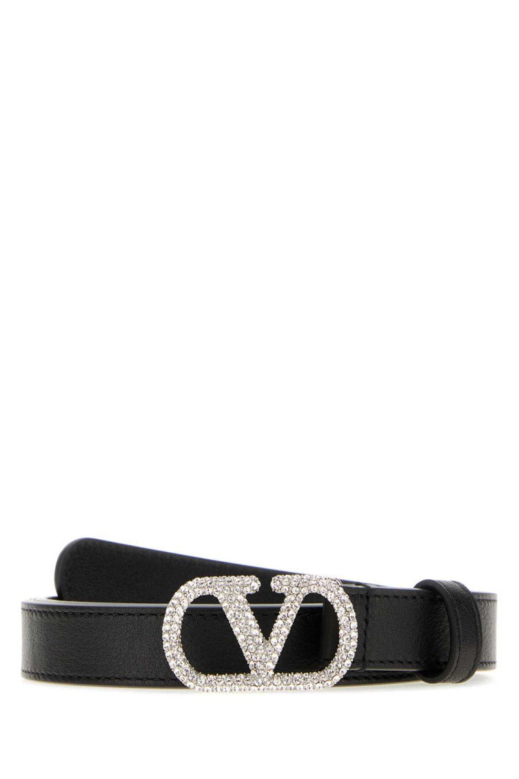 Black Vlogo Buckle Belt 1