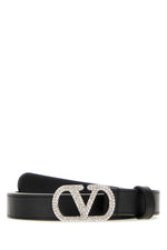 Black Vlogo Buckle Belt 1