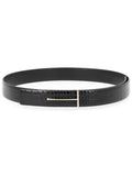 Black Logo Buckle Reversible Belt 1