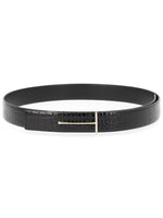 Black Logo Buckle Reversible Belt 1