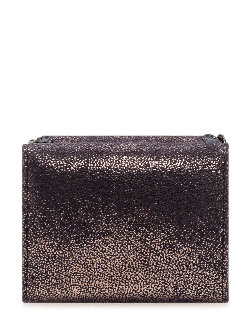 Navy Blue Embellished Trifold Wallet 2