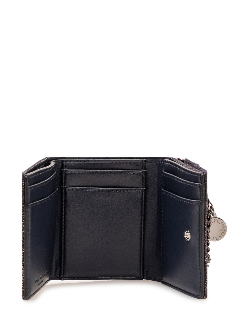 Navy Blue Embellished Trifold Wallet 3