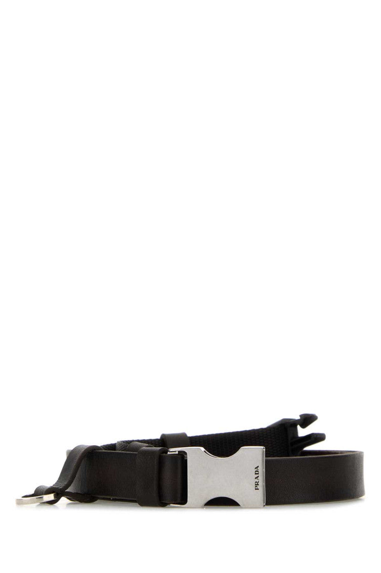 Dark Brown Logo Buckle Belt 1