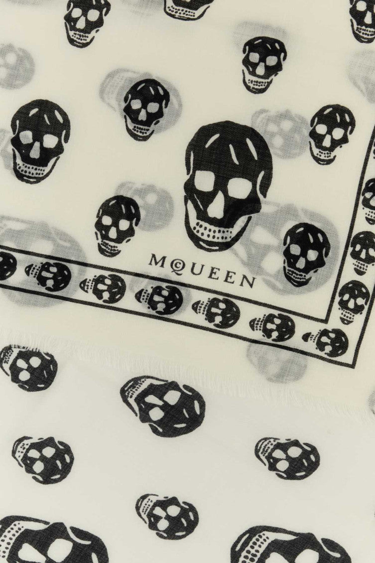 Black & White Skull Printed Scarf 2