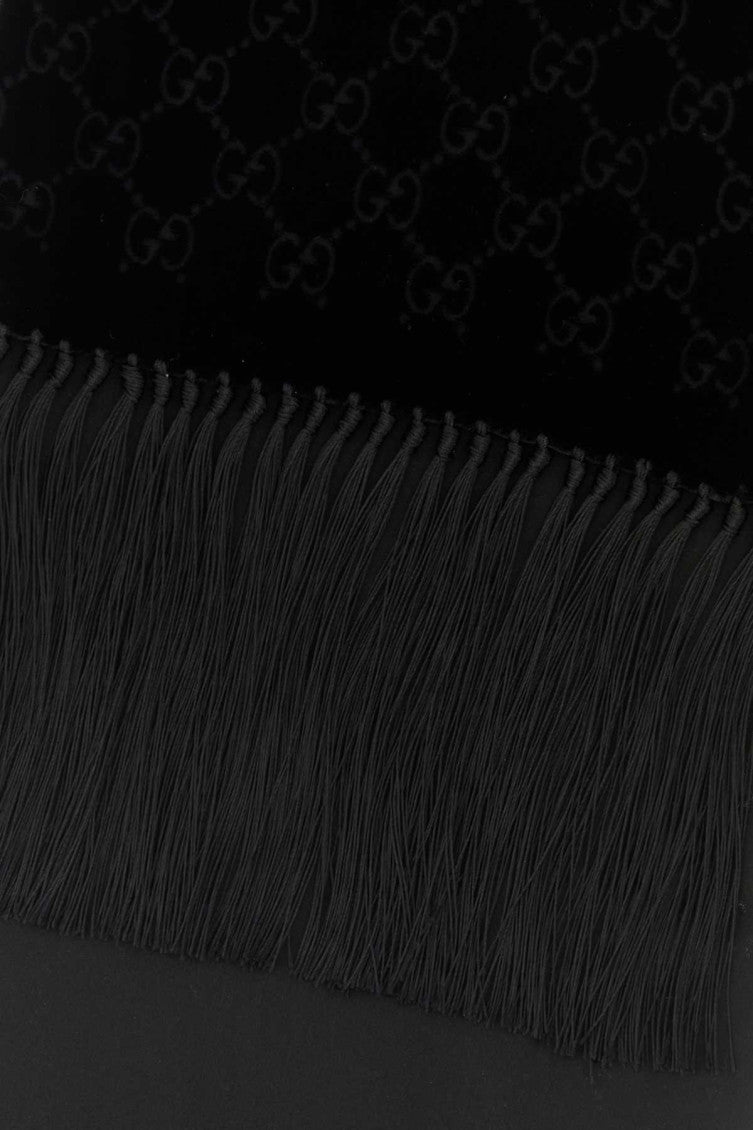 Black Velvet Solid Scarf 2