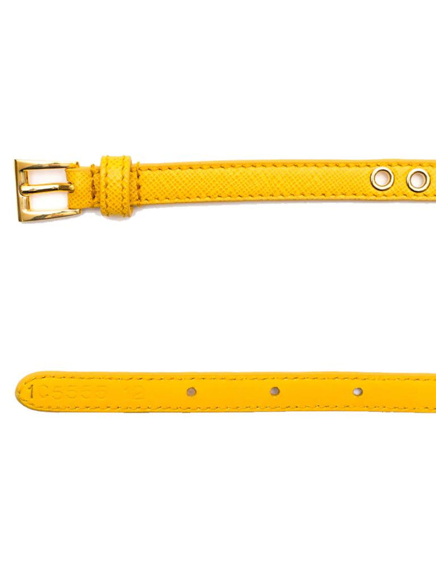 Yellow Eyelets Buckle Belt 2