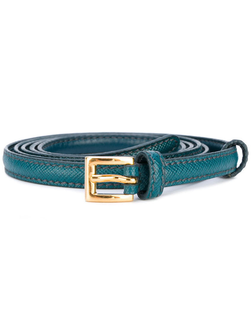 Blue Logo Buckle Belt 1