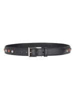 Black Crystal Embellished Buckle Belt 1