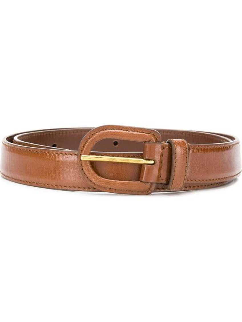 Brown Logo Buckle Belt 1