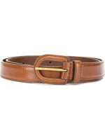 Brown Logo Buckle Belt 1