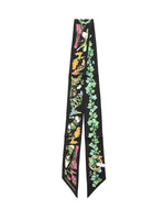 Black Mini Floral Bandana Scarves 1
