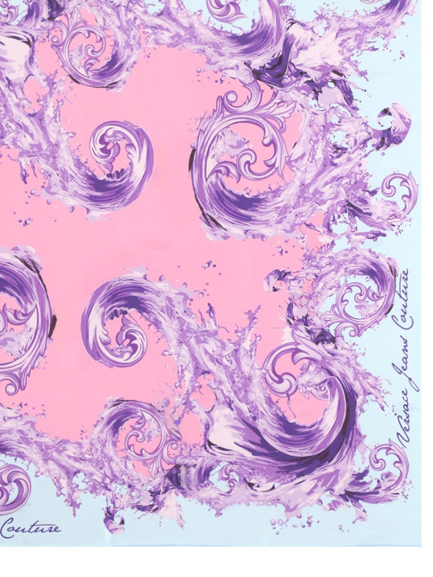 Purple Signature Printed Scarf 2