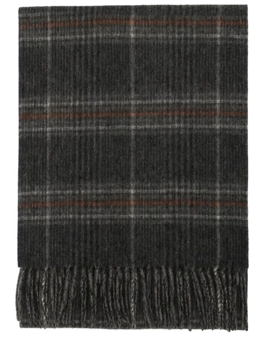 Dark Grey Marsden Checks Scarf 2