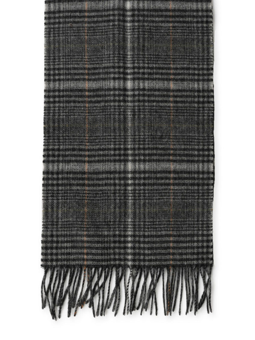 Dark Grey Danbrooke Checks Scarf 2