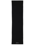 Black Logo Solid Scarf 1