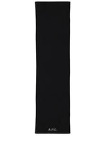 Black Logo Solid Scarf 1