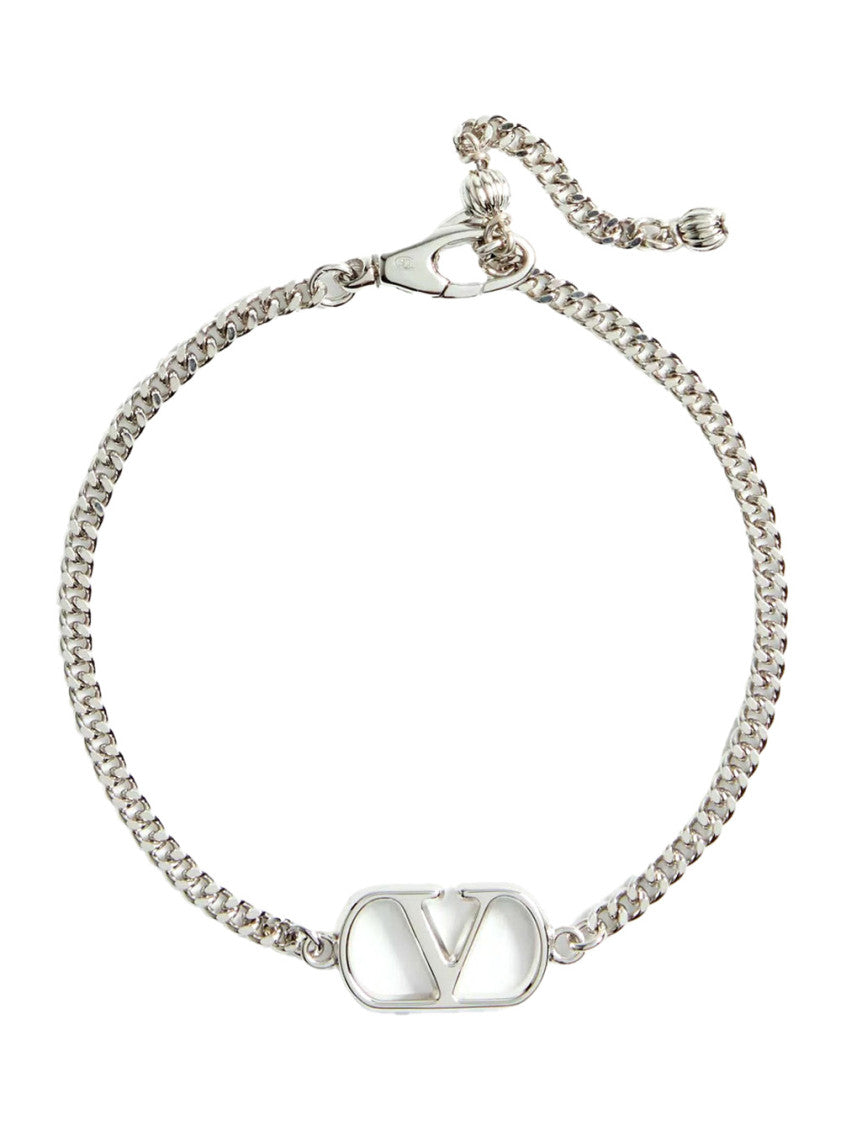 Silver VLogo Chain Bracelet 1