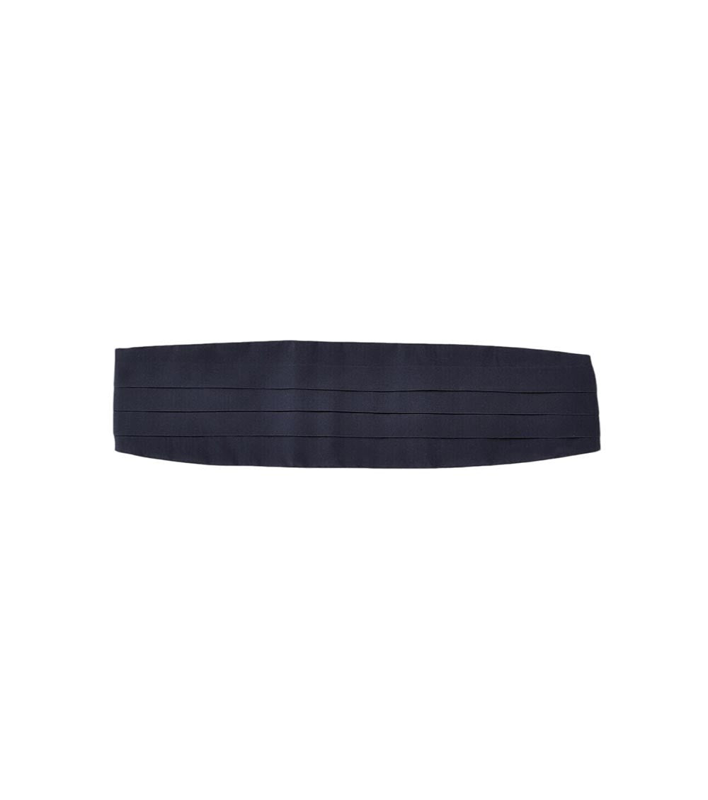 Navy Blue Pleated Cummerbund Belt 1