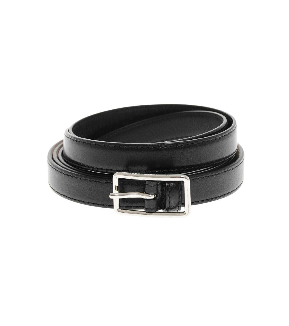 Black Solid Buckle Belt 1