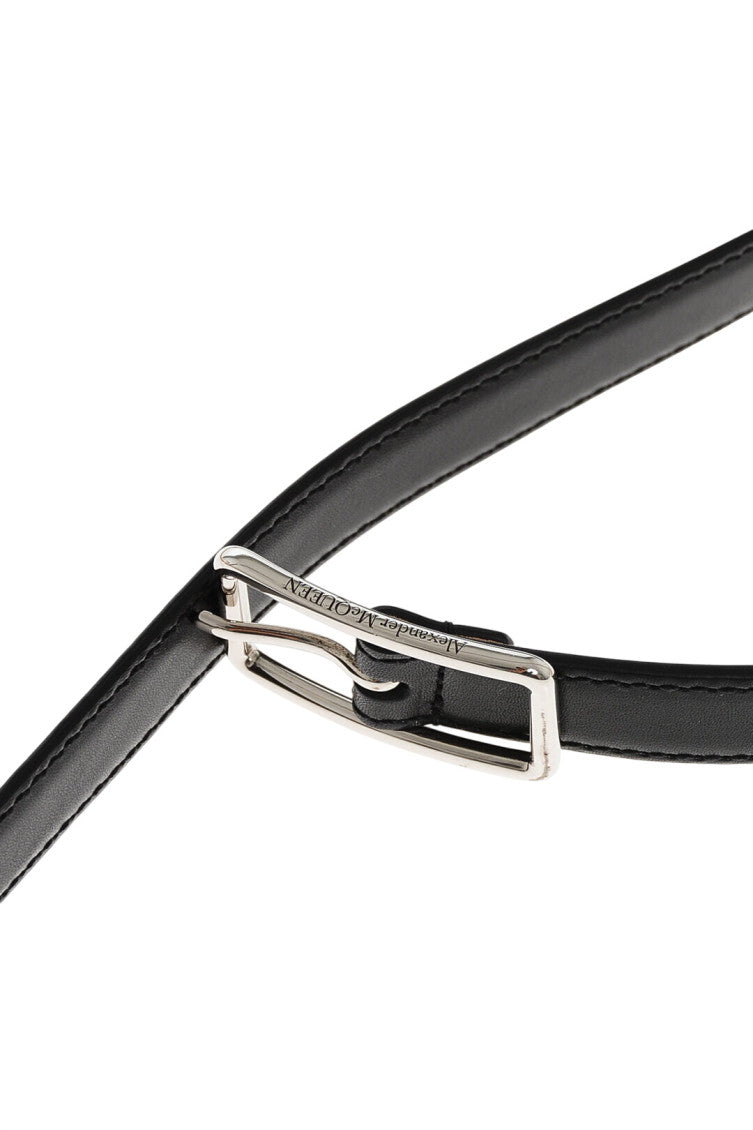 Black Solid Buckle Belt 3