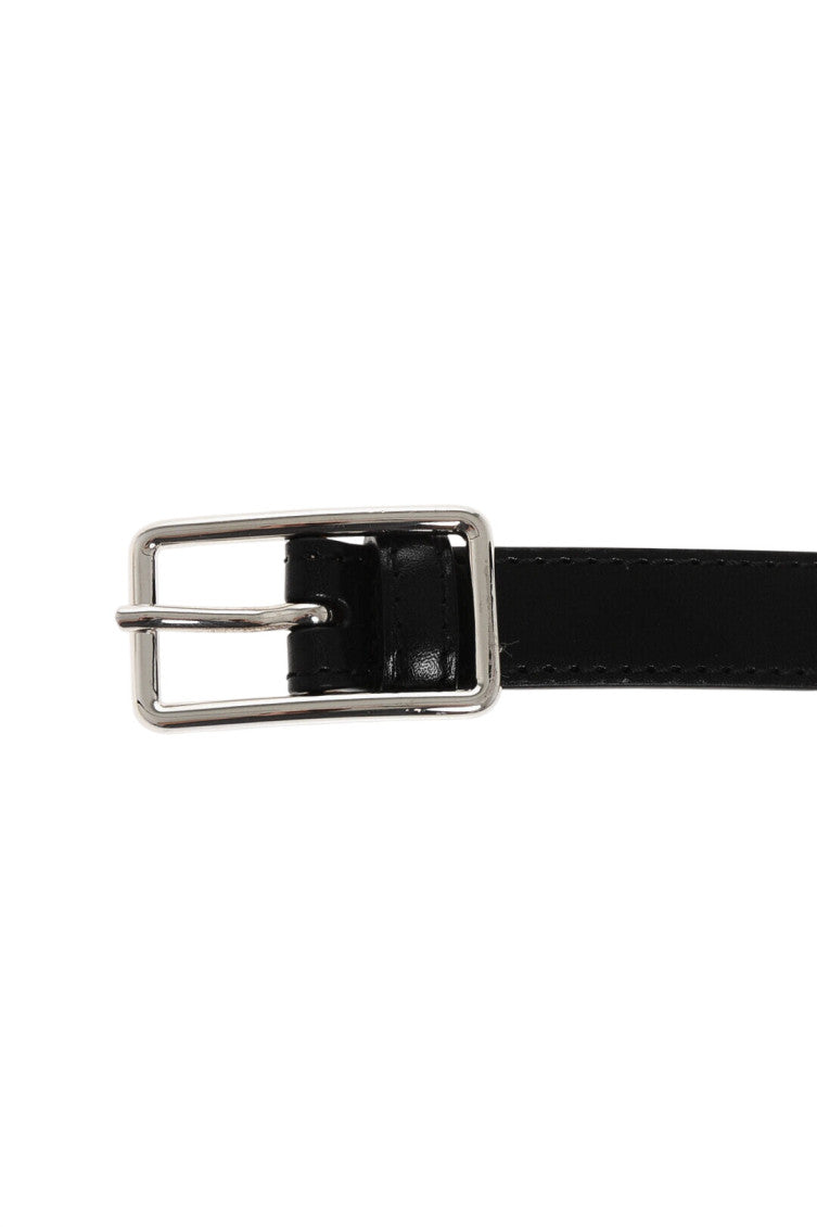 Black Solid Buckle Belt 4