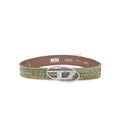Green Distressed Buckle Belt 1