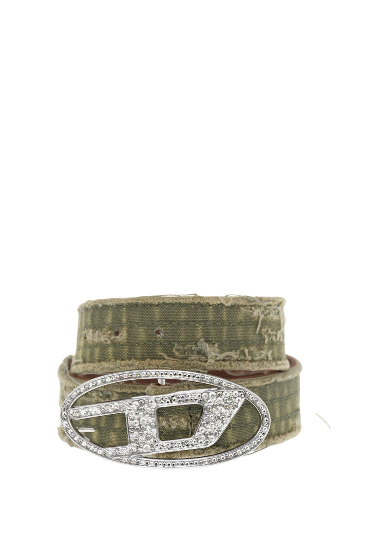 Green Distressed Buckle Belt 2