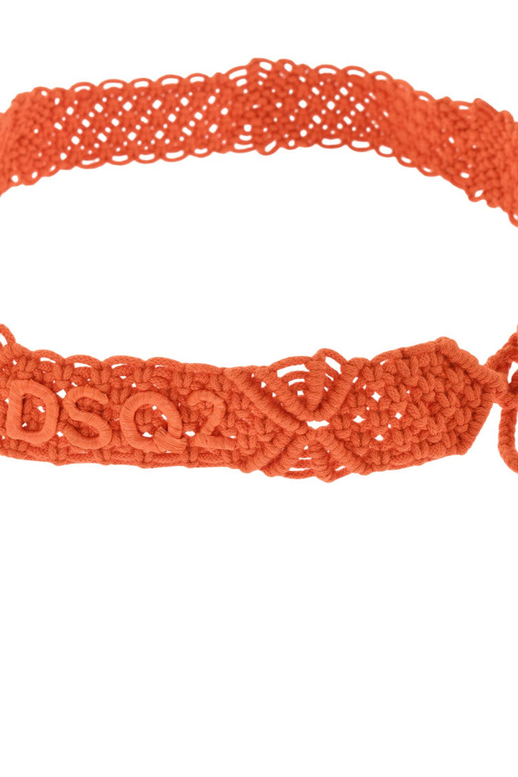 Orange Woven Belt 3