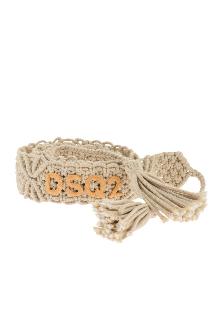 Beige Woven Belt 2