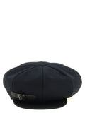 Black  Solid Bakerboy Hat 1