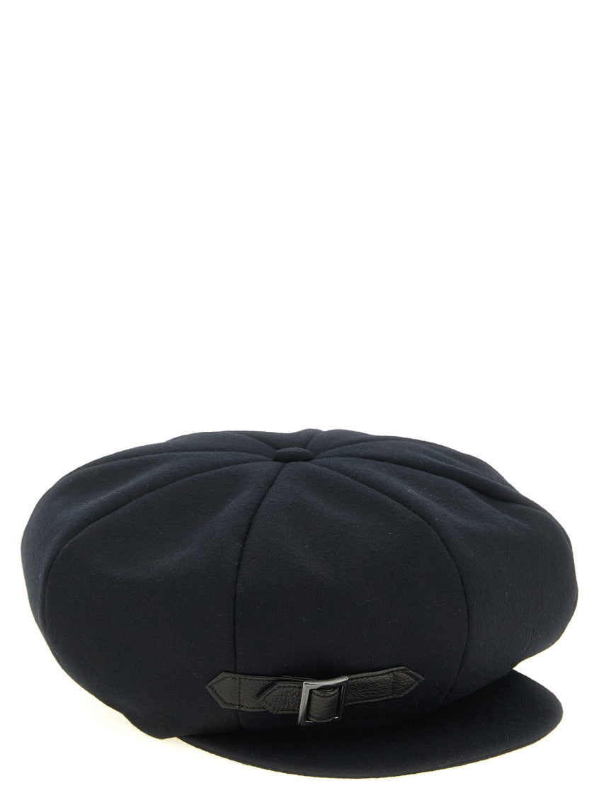Black  Solid Bakerboy Hat 2