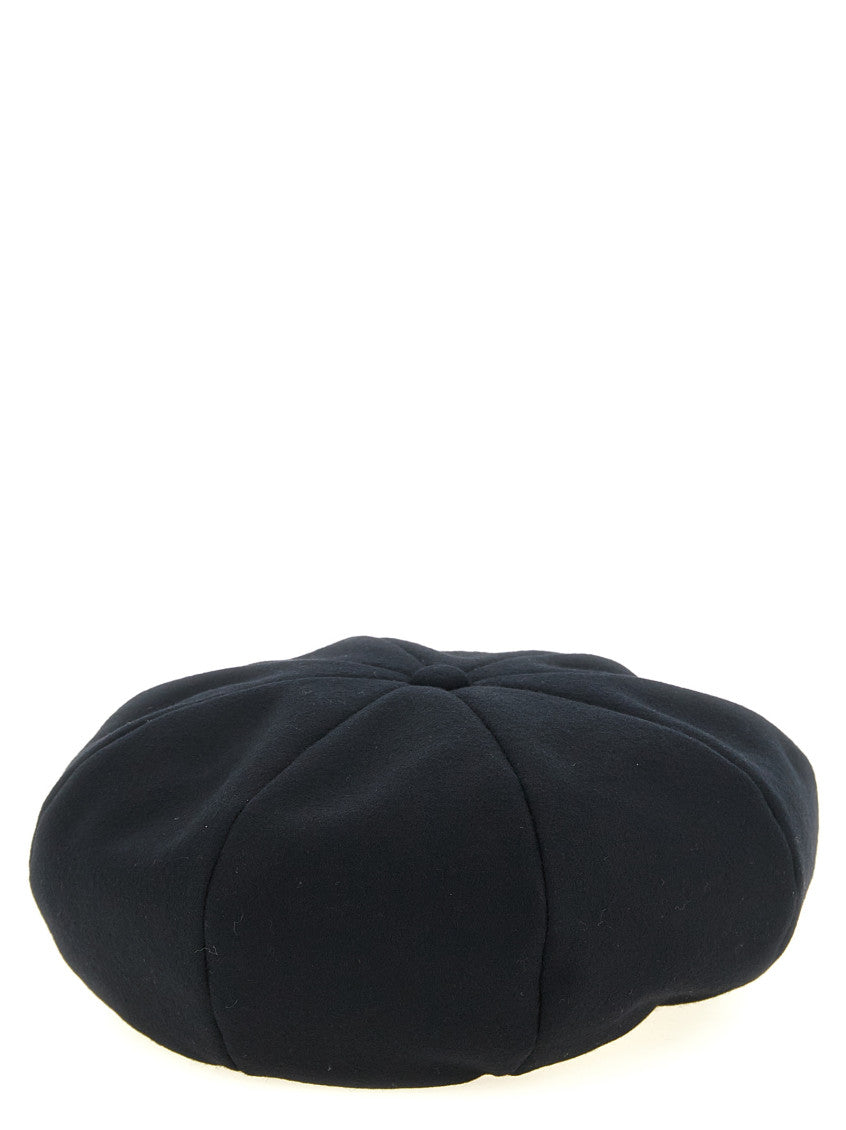 Black  Solid Bakerboy Hat 3