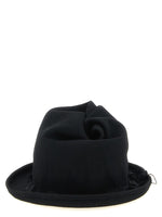 Black Solid Fedora Hat 1