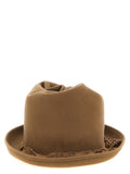 Brown Solid Fedora Hat 1