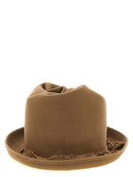 Brown Solid Fedora Hat 1