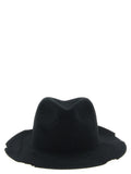 Black Distressed Fedora Hat 1