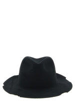 Black Distressed Fedora Hat 1