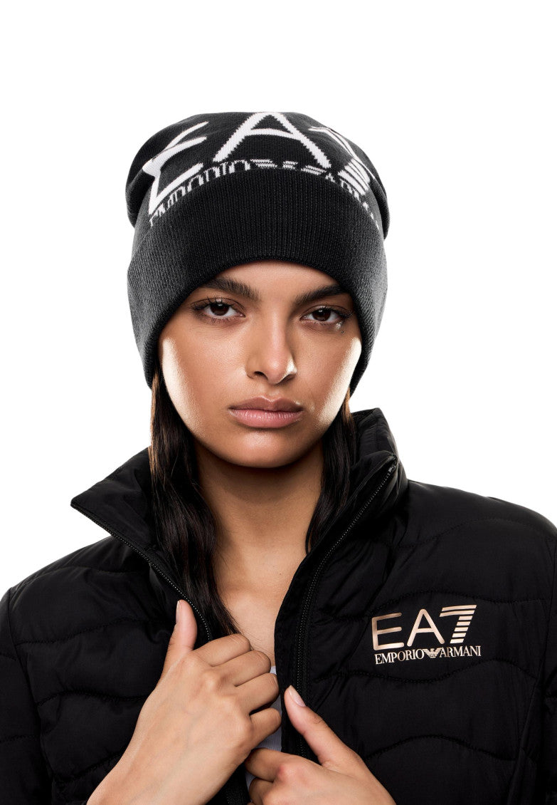 Black Logo Beanie Cap 4