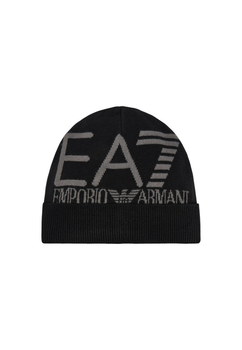 Black Logo Beanie Cap 1