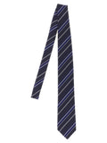 Dark Blue Diagonal Striped Tie 1
